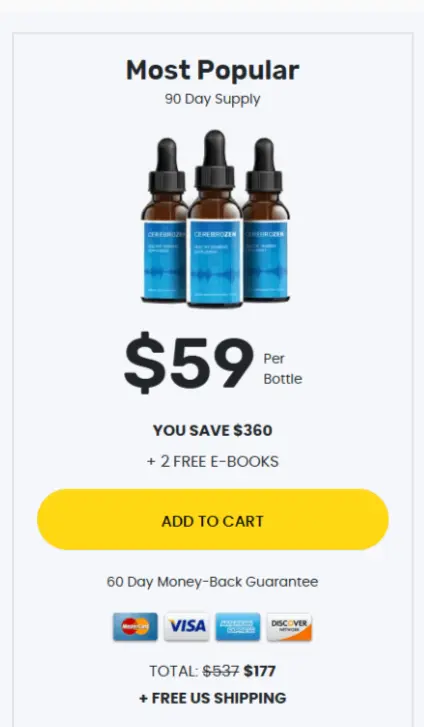 CerebroZen 3 Bottle Price